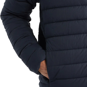 Chaqueta Acolchada de Alta Calidad para Hombre, MOQ Bajo, Chaqueta de Burbujas, Chaqueta de Invierno para Exteriores, Talla Grande, Negra, Marca Personalizada, Cuello Alto - Product Image 4
