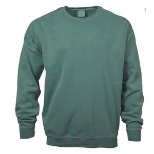 Sudadera básica de cuello redondo para hombre, manga larga, informal, de algodón y felpa, con impresión de logotipo personalizado, venta al por mayor. - Product Image 1
