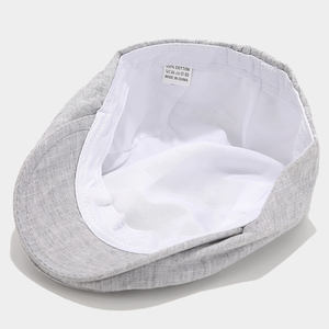 Casquette plate en lin respirant personnalisable à marque privée, réglable, légère, pour l'été, style Ivy, vente en gros, très populaire - Product Image 5