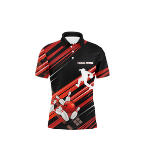 Breathable Professional Team Sportswear <b>Bowling</b> for Shirts Short Anti-Bacterial Moisture-Wicking Custom Athletic Team Apparel - Product Image 2