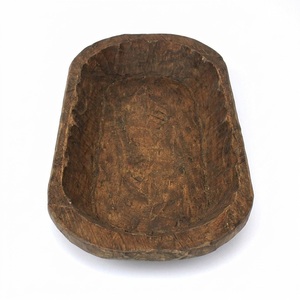 En gros, Bol à pâte rustique en bois pour la fabrication de bougies, Plateau en bois sculpté à la main style ferme, Centre de table pour la décoration intérieure, Fournitures en gros - Product Image 3