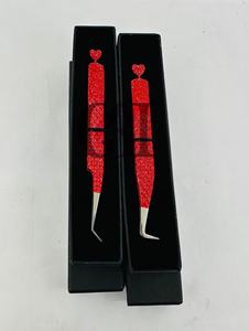 Las Mejores Pestañas GETUP BROSONS IMPEX con Recubrimiento en Polvo Rojo de 90 Grados, Diseño de Corazón en la Parte Posterior Plateada Brillante, Antimagnéticas - Product Image 4