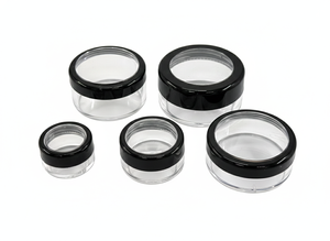 50 unidades de tarros vacíos de plástico de 3g con borde negro y ventana, para polvos sueltos, con tapa de tira, sello adhesivo y tamiz, para cosméticos y cuidado de la piel - Product Image 4