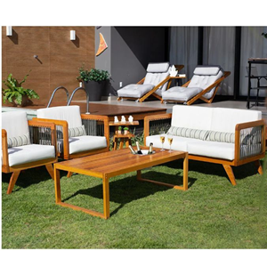 Juego de Sofás de Madera de Teca Premium para Exteriores - Muebles Modernos para Jardín y Patio de Fabricante Indonesio - Product Image 1