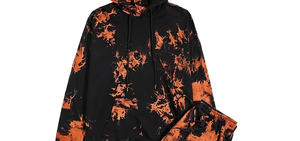 Conjunto Deportivo Unisex con Capucha, Manga Larga, Estampado Naranja y Negro, Transpirable, de Poliéster, Corte Holgado, para Otoño - Product Image 6