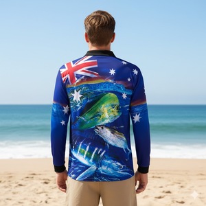 Camiseta Polo de Pesca Personalizada con Sublimación, Transpirable, 100% Poliéster, Unisex para Niños, Manga Corta, UPF, 150g - Product Image 2