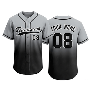 Nueva Llegada, Camiseta de Béisbol de Manga Corta para Hombre, Color Degradado, Personalizada con Nombre de Equipo, Nombre y Número del Jugador, 100% Poliéster - Product Image 6