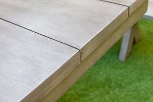 Mesa de Comedor Moderna de Madera, Diseño Minimalista, Muebles de Exterior para Patio o Uso Doméstico - Product Image 4