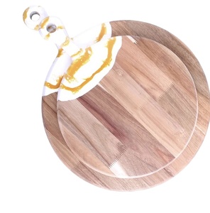 Belle planche à fromage en bois avec poignée en métal Home Bar Bamboo Wood couper les légumes et couper le fromage pour la cuisine - Product Image 6