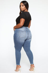 Jeans en denim personnalisés pour femmes, jeans en denim à taille haute, style streetwear, production OEM ODM - Product Image 4