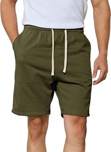 Shorts décontractés pour hommes, shorts en molleton, taille élastique, cordon de serrage, shorts de sport - Product Image 2