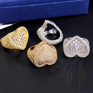 Anillo de Diamantes Moissanite VVS en Plata de Ley 925 con Baño de Rodio en Forma de Corazón Personalizado, para Uso Unisex - Product Image 5
