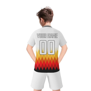 Conjunto de Camiseta de Fútbol de Alemania para Hombre, Manga Corta, Cuello en V, Sublimada, Nombre y Número Personalizados, Uniformes Transpirables de Poliéster para Todas las Temporadas - Product Image 4
