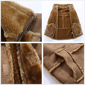 Veste en cuir de mouton véritable marron pour homme, modèle 2026, très tendance, 100 % haute qualité, vente en gros, faible MOQ, avec fausse fourrure chauffante sur le devant - Product Image 3