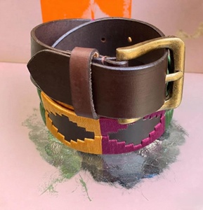 Ceinture Polo en Cuir Véritable Personnalisée pour Hommes, Ceinture Gaucho en Cuir Brodé à la Main, Fournisseur Direct en Gros de Sacs et Étuis LPB-0074 - Product Image 5