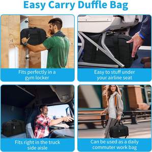 Extra Large Foldable Travel Duffel Bag with Separate Shoe Compartment and Water Resistant Fabric for Moving and Sports - Product Image 3