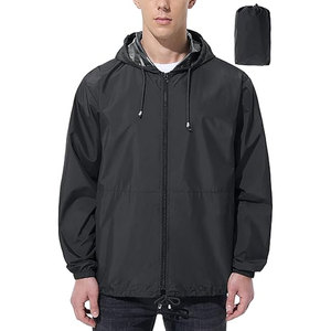 Men's Waterproof Rain <b>Jacket</b> Lightweight <b>Packable</b> Hooded Raincoat Windbreaker for Running Hiking Cycling Travel Outdoor Sports - Product Image 1