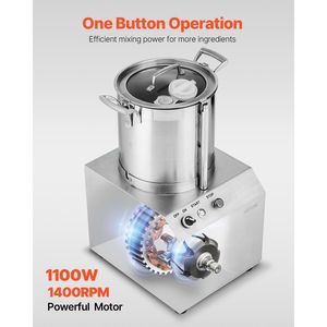 10.6 Quart Food-Grade Stainless Steel Food Processor Machine <b>Vegetable</b> <b>Chopper</b> with 2 Extra S-Curve Blades - Product Image 4