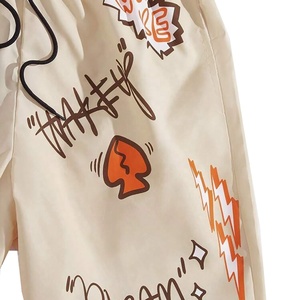 Pantalones cortos informales para hombre personalizables OEM 2025, patrón sólido tejido de alta calidad con cintura elástica y diseño impreso - Product Image 4