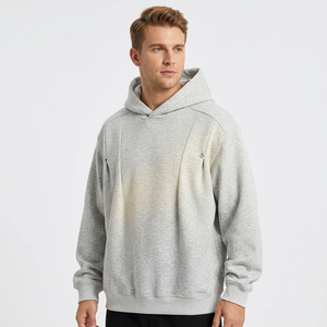 Sweat-shirt à capuche unisexe surdimensionné en molleton dégradé, tricoté, décontracté, pour l'automne, séchage rapide, polyester/coton - Product Image 4