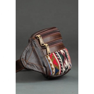 LW Real Vintage Ceinture d'argent en cuir jacquard véritable Ceintures de poche Sac banane pour unisexe - Product Image 5