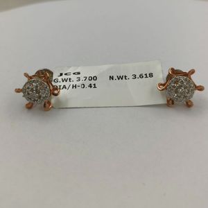 Pendientes de Diamantes Naturales de 0.41 Ct en Oro Rosa de Moda, Joyería Fina para Mujer, para Bodas y Fiestas, Lujosos, Certificados por IGI, Chapados en Rodio - Product Image 6