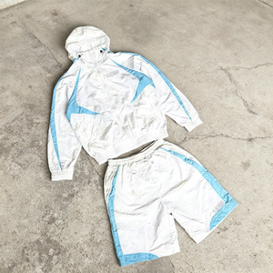 Ensemble de survêtement d'hiver unisexe de haute qualité en nylon avec fermeture éclair et capuche, coupe-vent respirant, couleur unie, vêtements décontractés - Product Image 6
