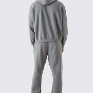 Conjunto Deportivo Gris para Hombre de Alta Calidad, con Capucha, Largo, Informal, con Bolsillos Laterales, Corte Regular, Otoño, Algodón, Color Sólido - Product Image 6