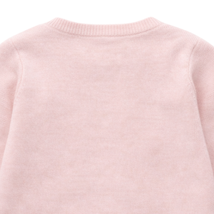 Cardigan rose pâle texturé pour bébé, en tricot doux, à manches longues, boutonné, pour nouveau-né, nourrisson et tout-petit. - Product Image 5