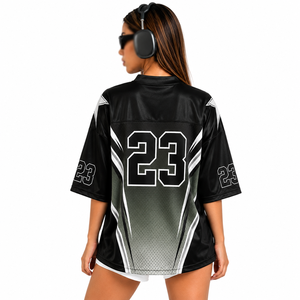 Women American Football Jersey Oversized Mesh Sports <b>Shirt</b> Custom Game Day Apparel OEM ODM Supplier Wholesale - Product Image 5