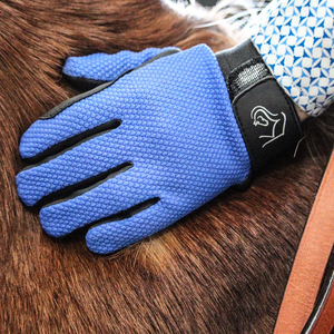 Pro Grip Performance Equestrian Gloves Breathable Serino Synthetic Leather Classy Black Dressage & Training Gloves - Product Image 3