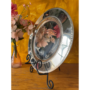 Assiettes et plats au design admirable, assiette de présentation en métal en acier inoxydable poli miroir, pour servir les aliments. - Product Image 2