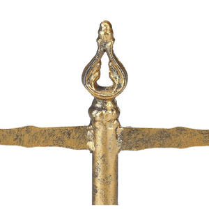 Báscula de Balanza Antigua de Latón con Acabado Dorado Ornamentado y Platos Colgantes, Báscula Decorativa Vintage de Metal, Clásica para Pesar - Product Image 3