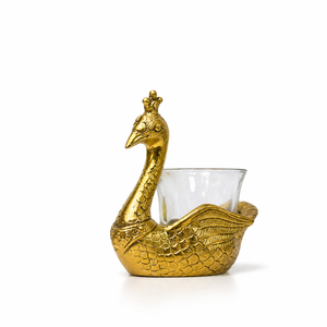 Candelabro de Cristal con Forma de Cisne, Dorado, Hecho a Mano, Decorativo para Mesa, Centro de Mesa para Sala de Estar - Product Image 5