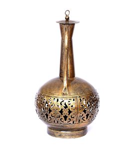 Iron Golden Surai Diya T Light Holder Decorative Metal Candle Lantern for Home Decor Living Room Dining Table Festive Decor - Product Image 2