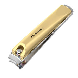 Juego de cortaúñas dorados, paquete de 2 cortaúñas de acero inoxidable afilado Premium con estuche de lata de viaje resistente - Product Image 1