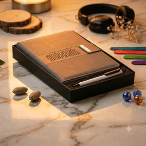 Agenda Premium Aurelux RE020 A5 con Tapa Dura y Logotipo Personalizado - Notas de Oficina y Bolígrafo de Regalo - Product Image 6