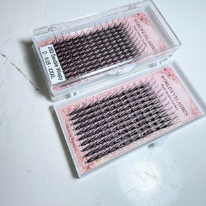 ขนตาปลอมแบบพัดสำเร็จรูป รุ่นใหม่ 15D ถึง 40D แบบ Double Fairy, Camellia, Wispy Thick หนาเป็นพิเศษ 5 เท่า  แบบ Spike Wispy Premade Volume Fans - Product Image 4