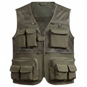 Gilet de travail décontracté sans manches pour homme 2026 avec design multi-poches et 5 compartiments extérieurs - Product Image 5
