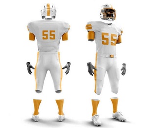 Uniforme de football américain prêt pour le jeu, matière légère et respirante, idéal pour les matchs scolaires, universitaires et de club. - Product Image 5