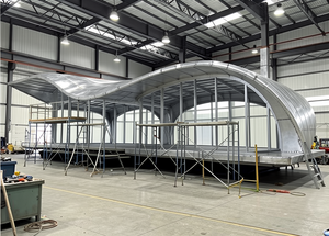 UBI W2250 Casa Flotante Personalizada de 22 Metros, Yate de Lujo de Aluminio Soldado con Motor Fuera de Borda de Gasolina para Pesca Fluvial y Entretenimiento - Product Image 2