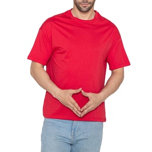 Camiseta de hombre de corte holgado, estilo casual, de algodón, para uso diario, con cuello redondo, tela transpirable, estilo urbano. - Product Image 1