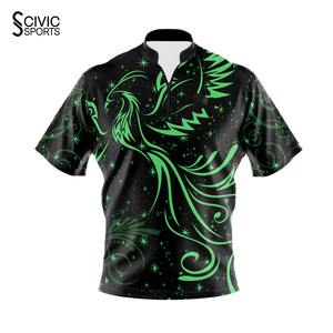 <b>Bowling</b> Jersey Fashionable Design Zipper Sublimated <b>Bowling</b> Shirts Women wholesale custom - Product Image 1