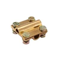 Pince plate en laiton pour sangle, clip de ceinture en cuivre, connecteur de câble conducteur carré pour mise à la terre