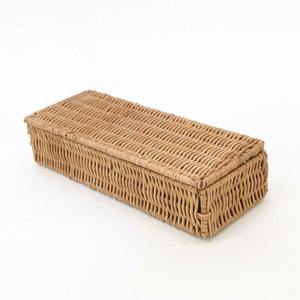 Cajas de ratán para un almacenamiento elegante y decorativo, caja con tapa trenzada a mano, organizador de cestas, suministro directo de fábrica. - Product Image 1