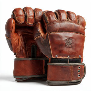 Gants de musculation en cuir véritable avec support de poignet, gants d'entraînement en cuir pour la musculation, gants de gym personnalisés - Product Image 2