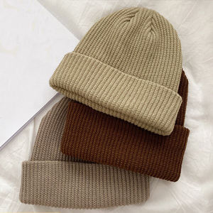 Bonnets d'hiver personnalisés unisexes, chauds, tricotés, extensibles, à revers, doux, confortables, pour l'extérieur, décontractés, mode, couvre-chef - Product Image 6