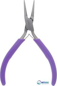 Alicates de Punta Fina de Acero Inoxidable de 4.5 Pulgadas con Mango Antideslizante y Doble Resorte, Herramienta para Hacer Joyas y Crear Pulseras - Product Image 4