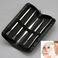 Ensemble de 10 outils pour éliminer les points noirs, ensemble d'outils pour éliminer les boutons, extracteur de comédons, kit d'outils pour éliminer les points noirs par Life Care Instruments
