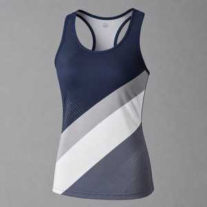 Polyester <b>Knitted</b> Blank Sublimation Front <b>Women's</b> Solid Color Quick Dry Breathable Sporty Casual Gym Workout <b>Tank</b> <b>Top</b> OEM/ODM - Product Image 5